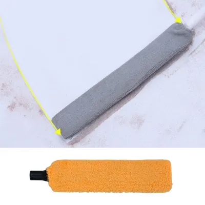 Saplı Mikrofiber Başlıklı Girintili Yüzey Temizleme Mopu Toz Alma Fırçası — görsel 4/5